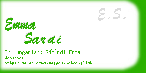 emma sardi business card